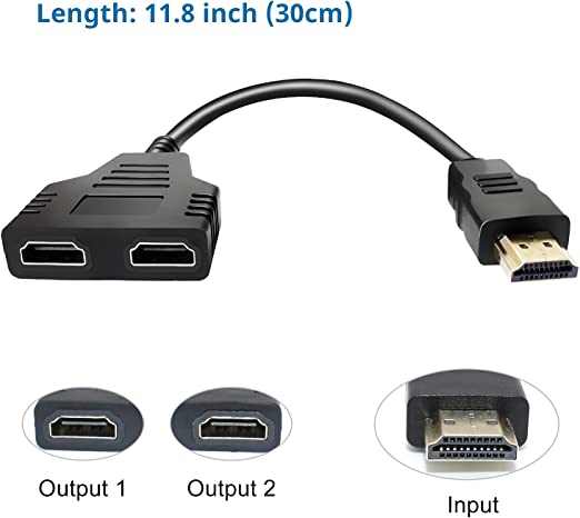 HDMI M/F Splitter Cable 1M*2F