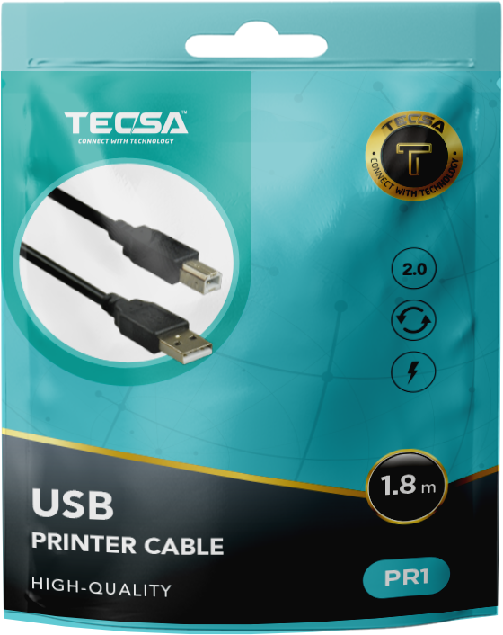 USB Printer Cable Tecsa 1.8MTR TCS-PR1