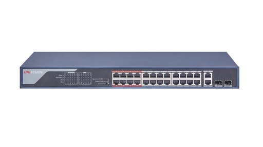 Hikvision 24 Port 10/100 Fast Ethernet Unmanaged High POE Budget Switch