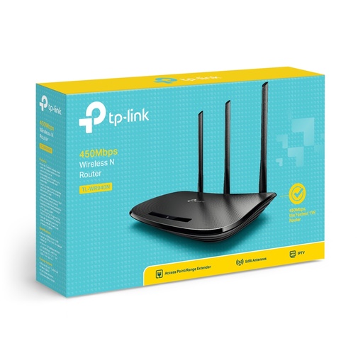 W L Router tp-link WR940N 450Mbps