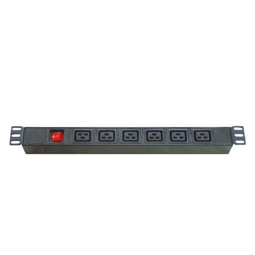 PDU 6 Way 19" 1U Plastic MF 1.8Mtr